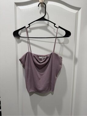 Lilac Square Neck Ribbed Camisole Top